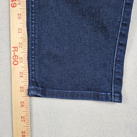 7 For All Mankind Jeans Womens 32 Blue Denim Kimmie Crop Mid-Rise - Picture 10 of 13